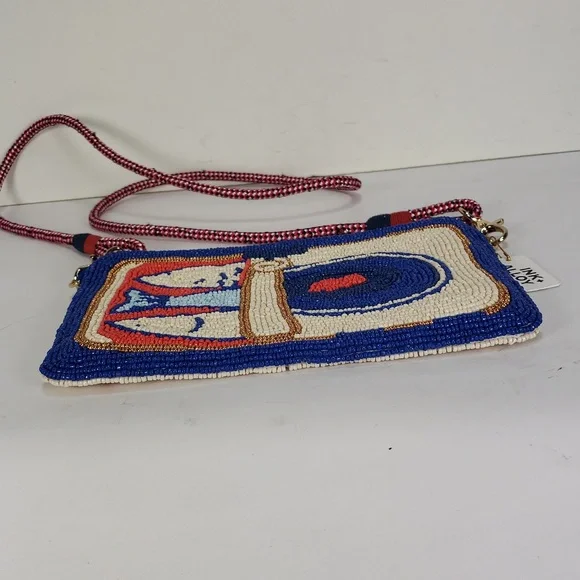 NWT INK + ALLOY LEILA SARDINE SEED BEAD CLUTCH  CROSSBODY BAG PURSE - Picture 8 of 16